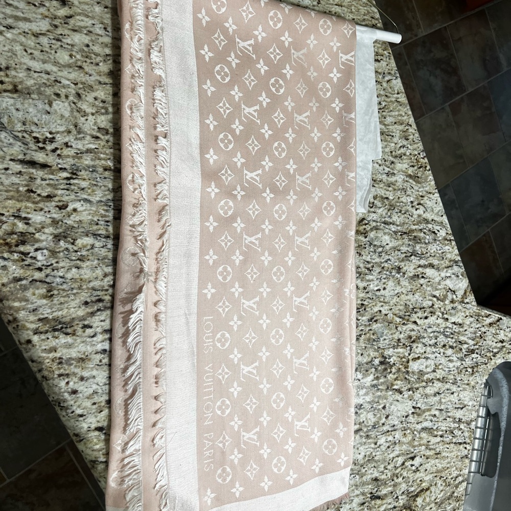 Louis Vuitton Pink Monogram Shawl